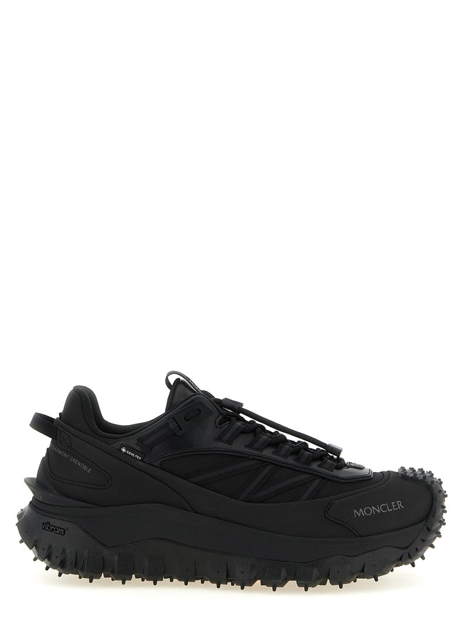 Moncler Athletic-Sneaker aus schwarzem Leder
