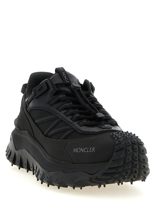 Moncler Athletic-Sneaker aus schwarzem Leder