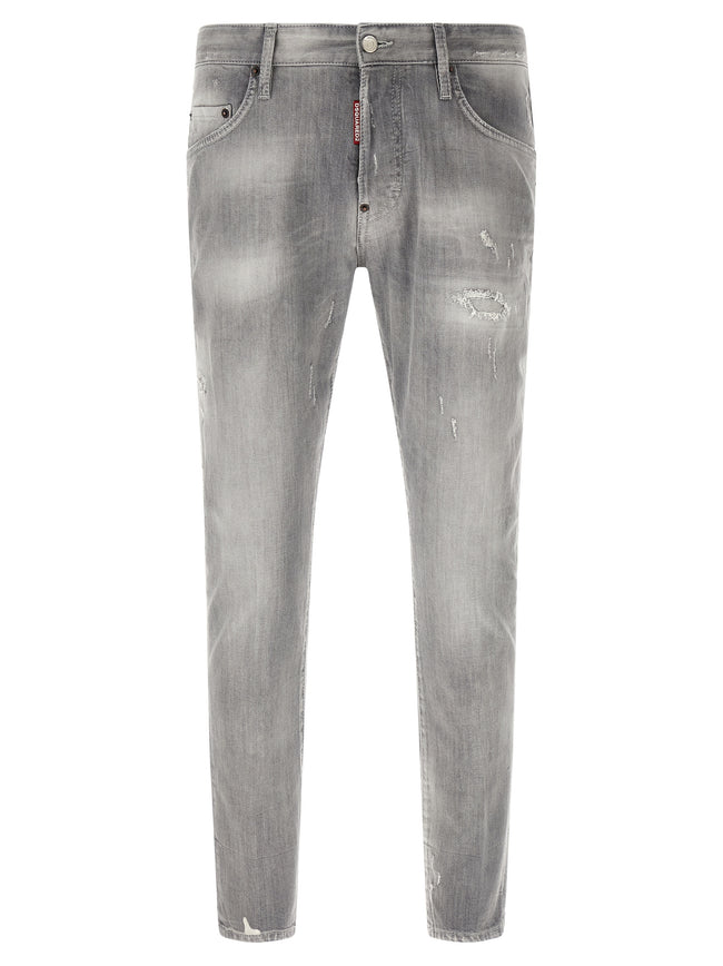 Dsquared² Graue Baumwoll-Jeans mit schmal zulaufendem Bein