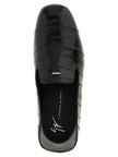 Giuseppe Zanotti Schwarze Leder Loafer zum Hineinschlüpfen