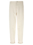 Brunello Cucinelli Weiße Baumwolljeans in Relaxed-Fit