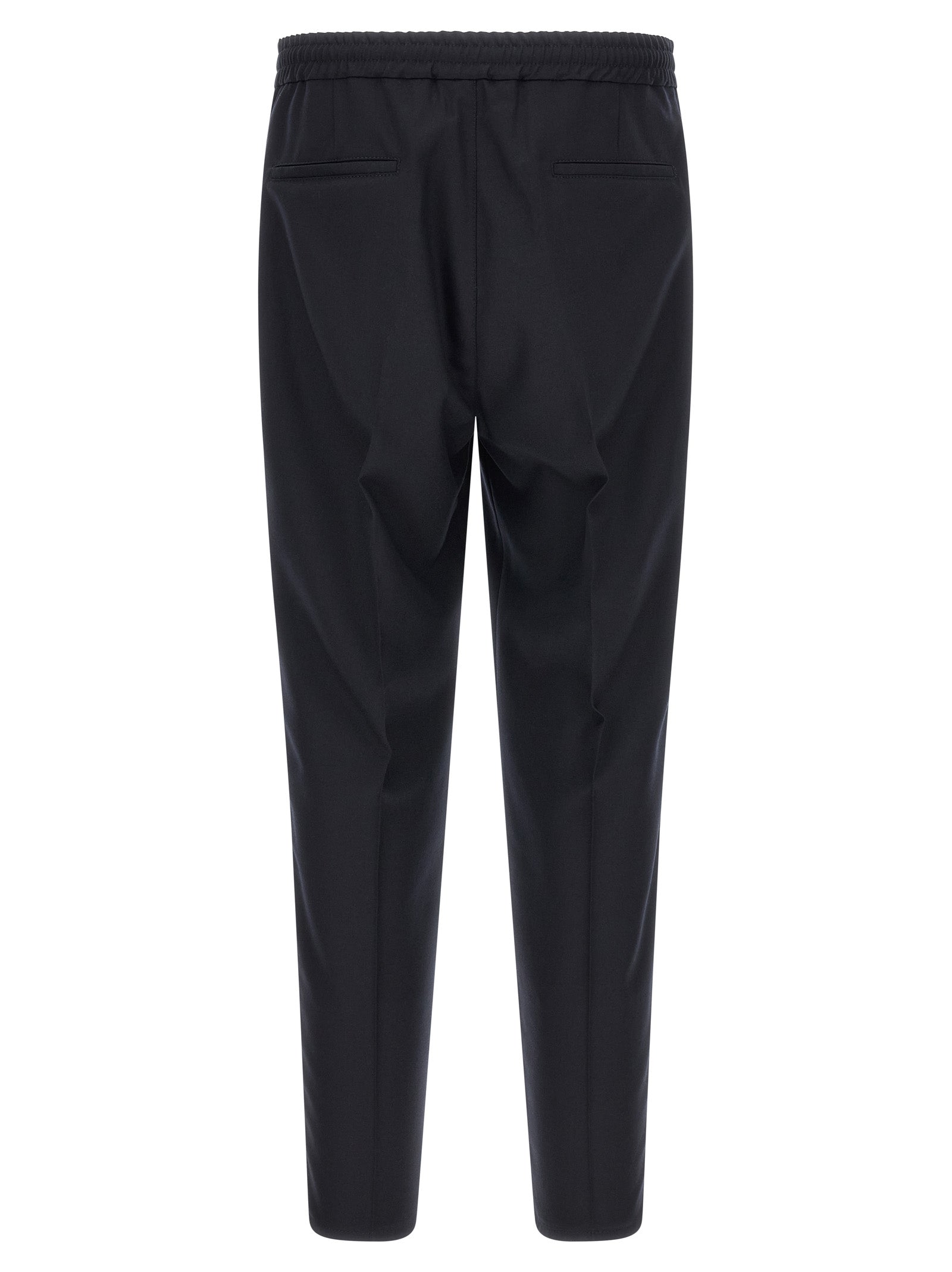 Brunello Cucinelli Dark Blue Pure Virgin Wool Trousers