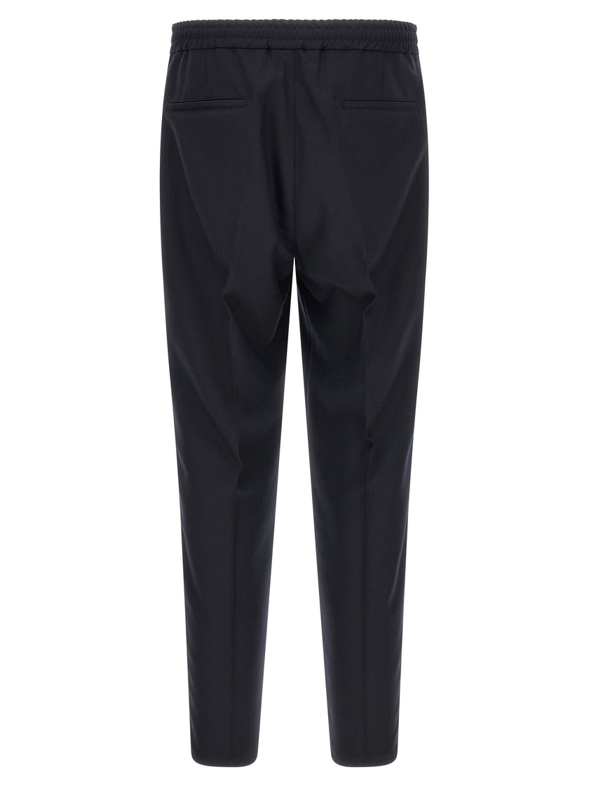 Brunello Cucinelli Dark Blue Pure Virgin Wool Trousers