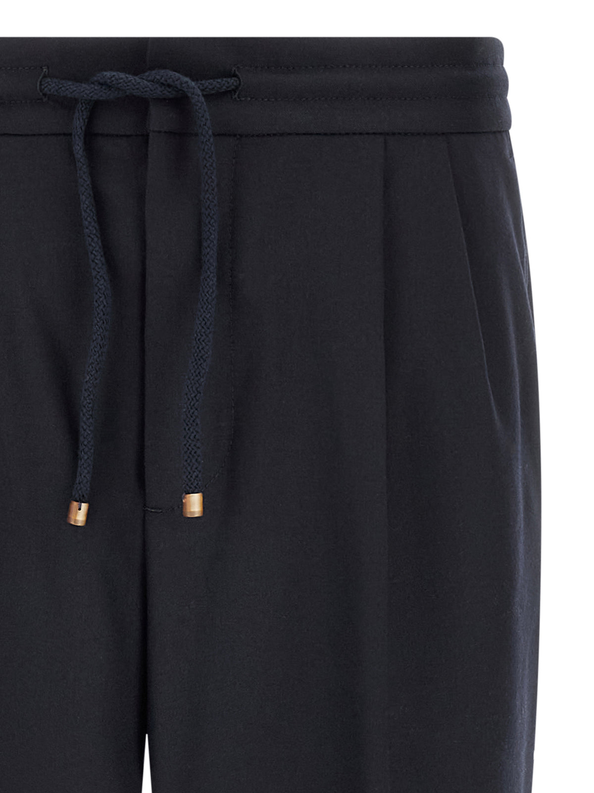 Brunello Cucinelli Blue Trousers Made of Pure Virgin Wool