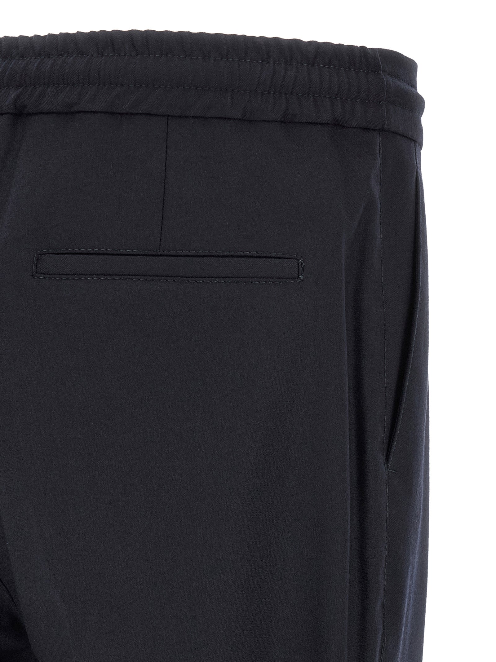 Brunello Cucinelli Dark Blue Pure Virgin Wool Trousers