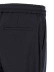 Brunello Cucinelli Dark Blue Pure Virgin Wool Trousers