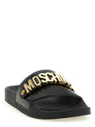 Moschino Gold Pvc Slides