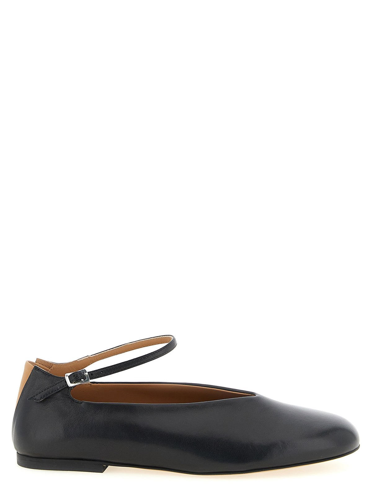 Jil Sander Black Calf Leather Ballet Flats