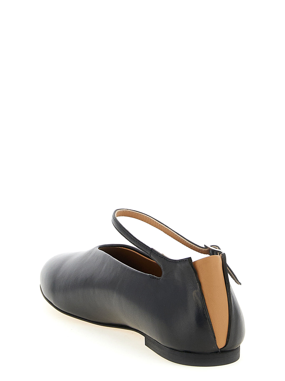 Jil Sander Black Calf Leather Ballet Flats
