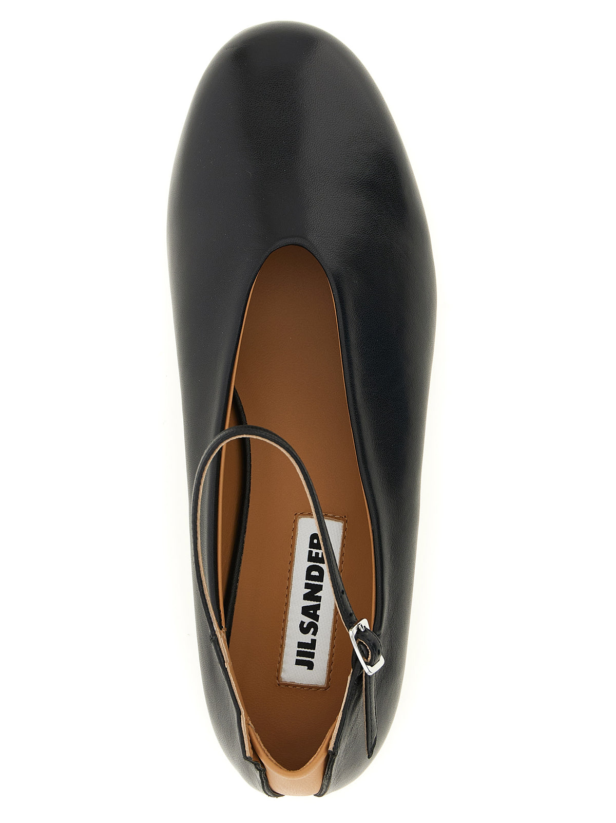 Jil Sander Black Calf Leather Ballet Flats