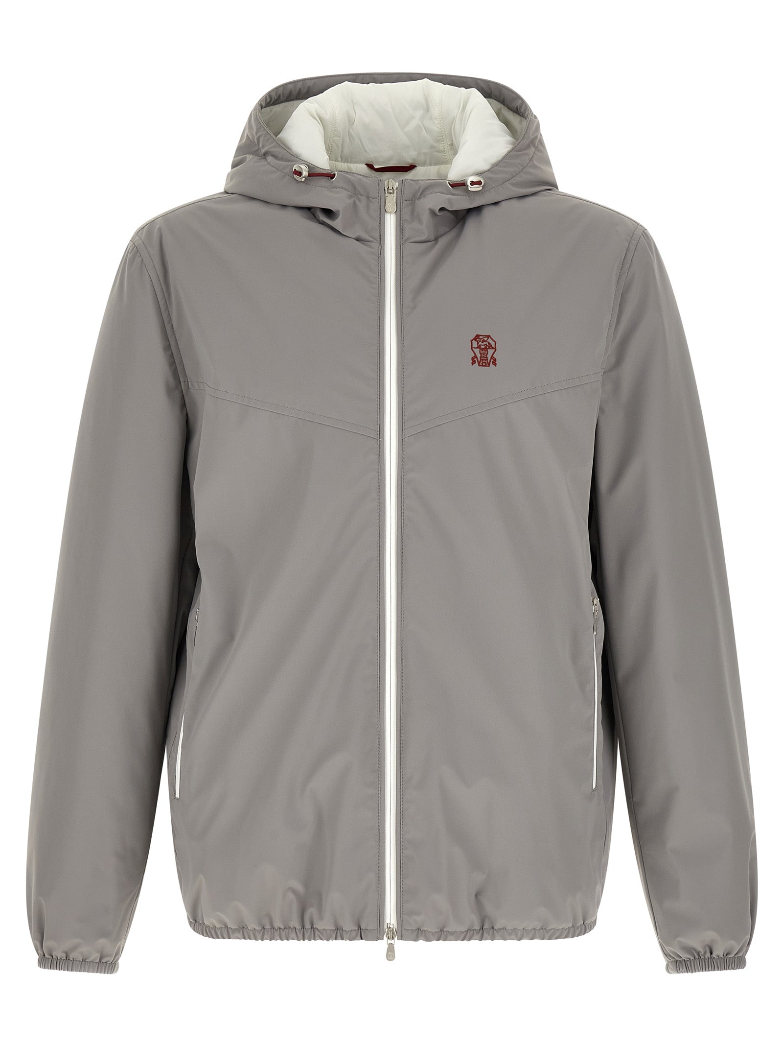 Brunello Cucinelli graue Jacke aus Polyamid