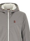 Brunello Cucinelli graue Jacke aus Polyamid