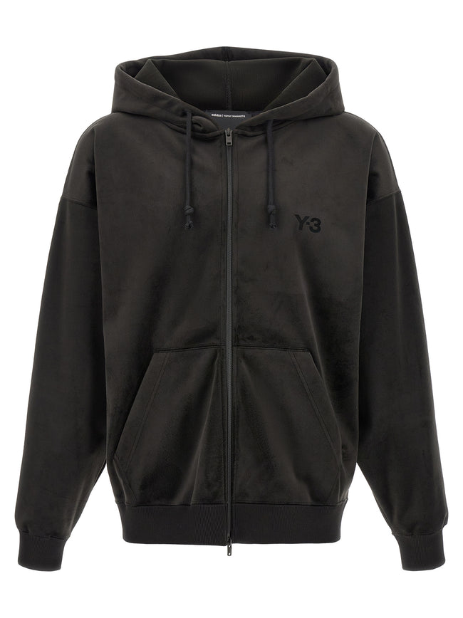Y-3 Schwarzer Pullover aus recyceltem Polyester