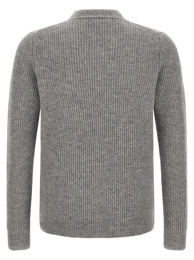 ZANONE Grauer Cardigan aus reiner Schurwolle