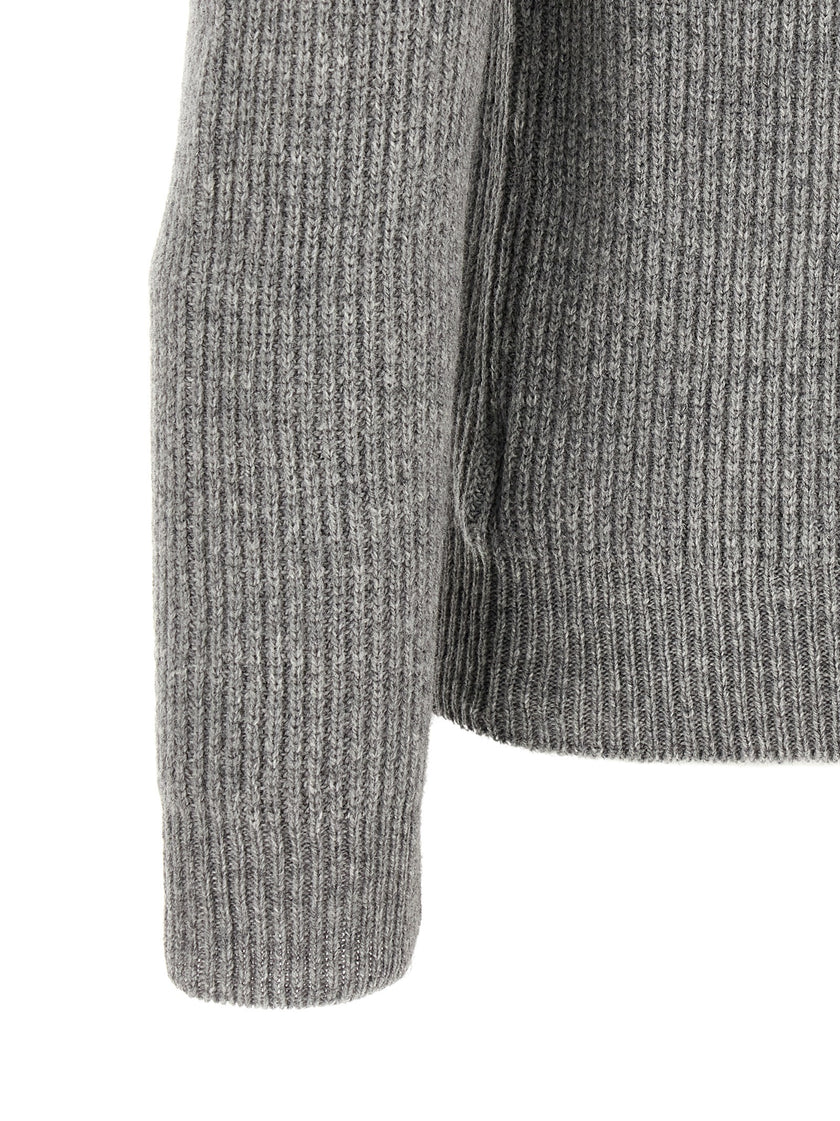 ZANONE Grey pure virgin wool cardigan