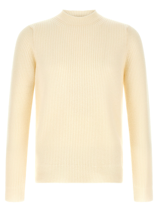 ZANONE Weiße Strickjacke aus reiner Schurwolle