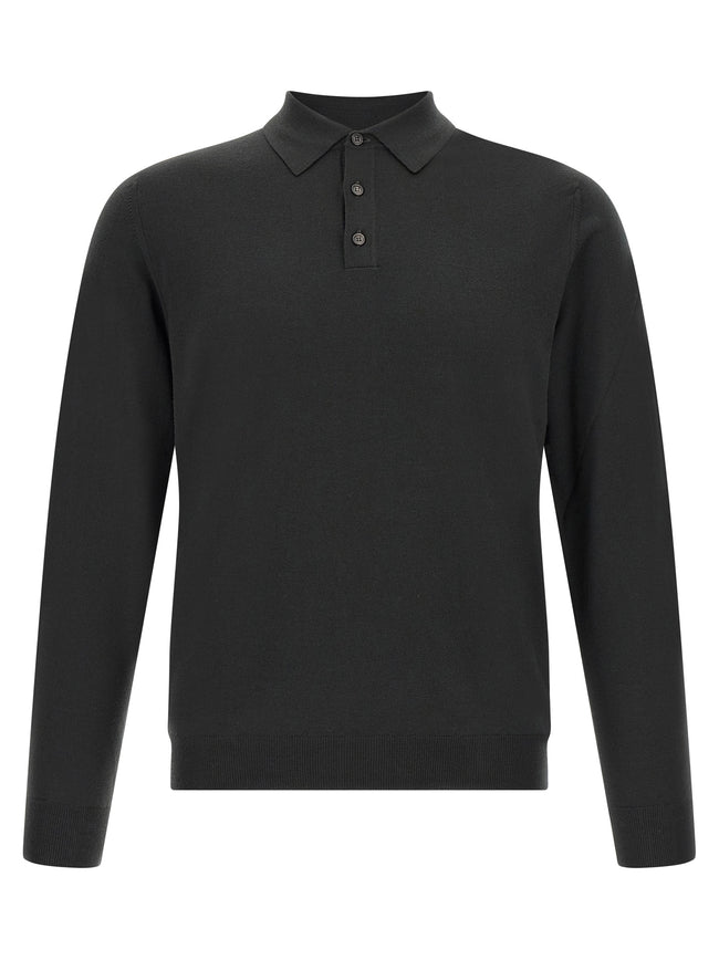 ZANONE Zweifarbige Poloshirt aus reiner Schurwolle