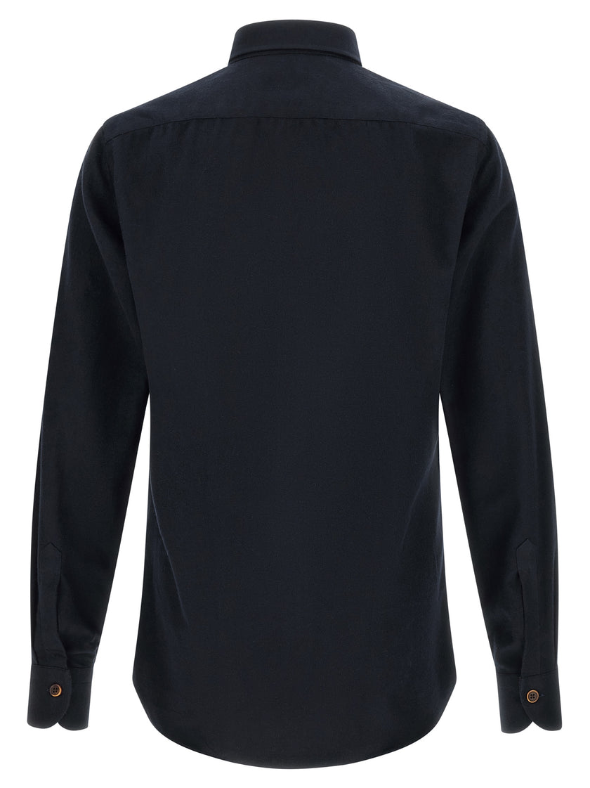 BORRIELLO Blue Cotton Blouse
