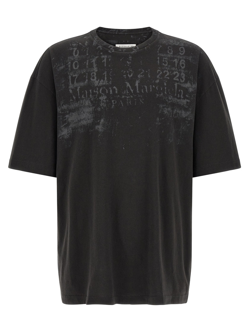 Maison Margiela Schwarzes Langarm-T-Shirt aus Baumwolle