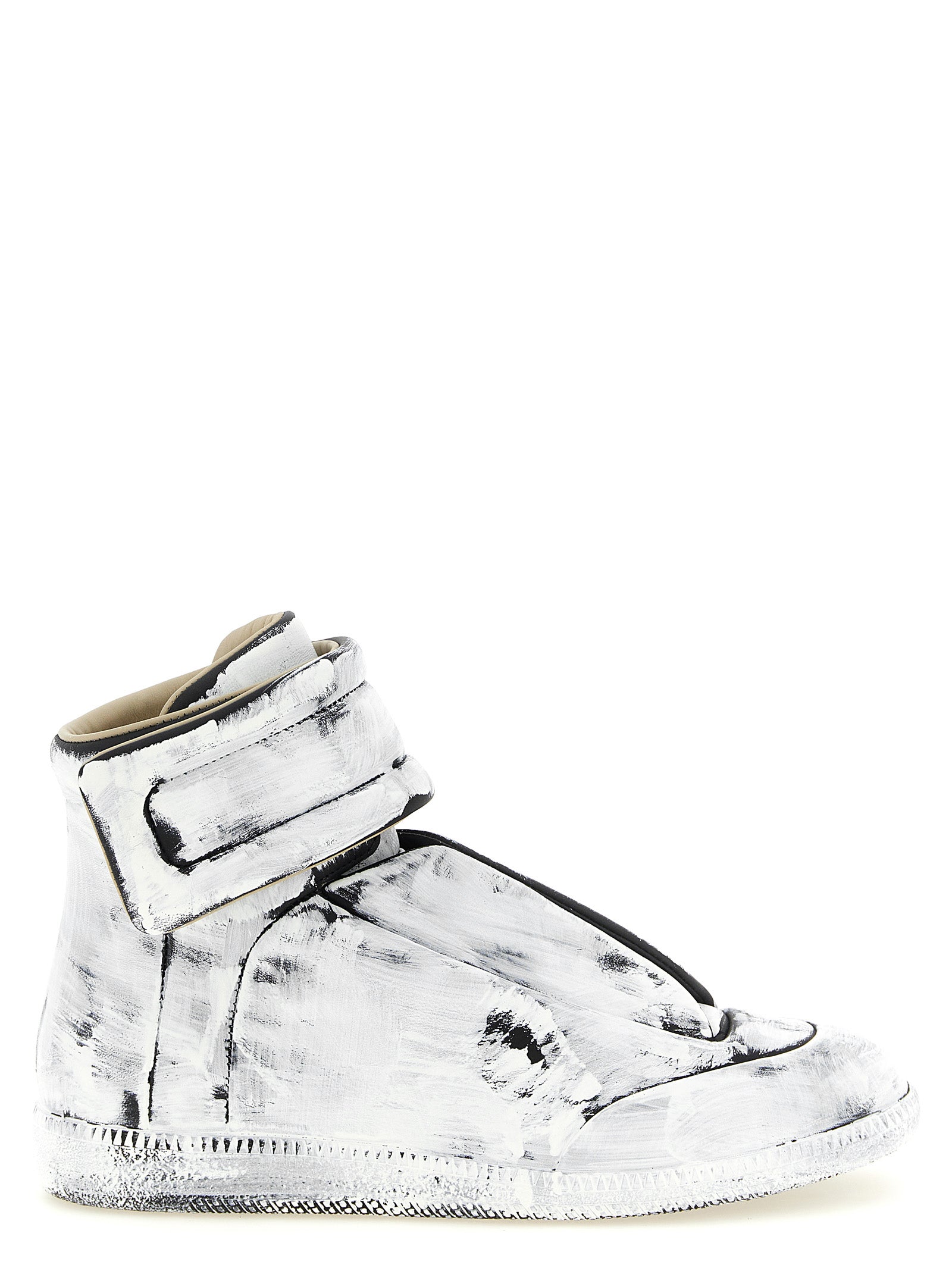 Maison Margiela Bicolour Athletic Style Calfskin Sneakers
