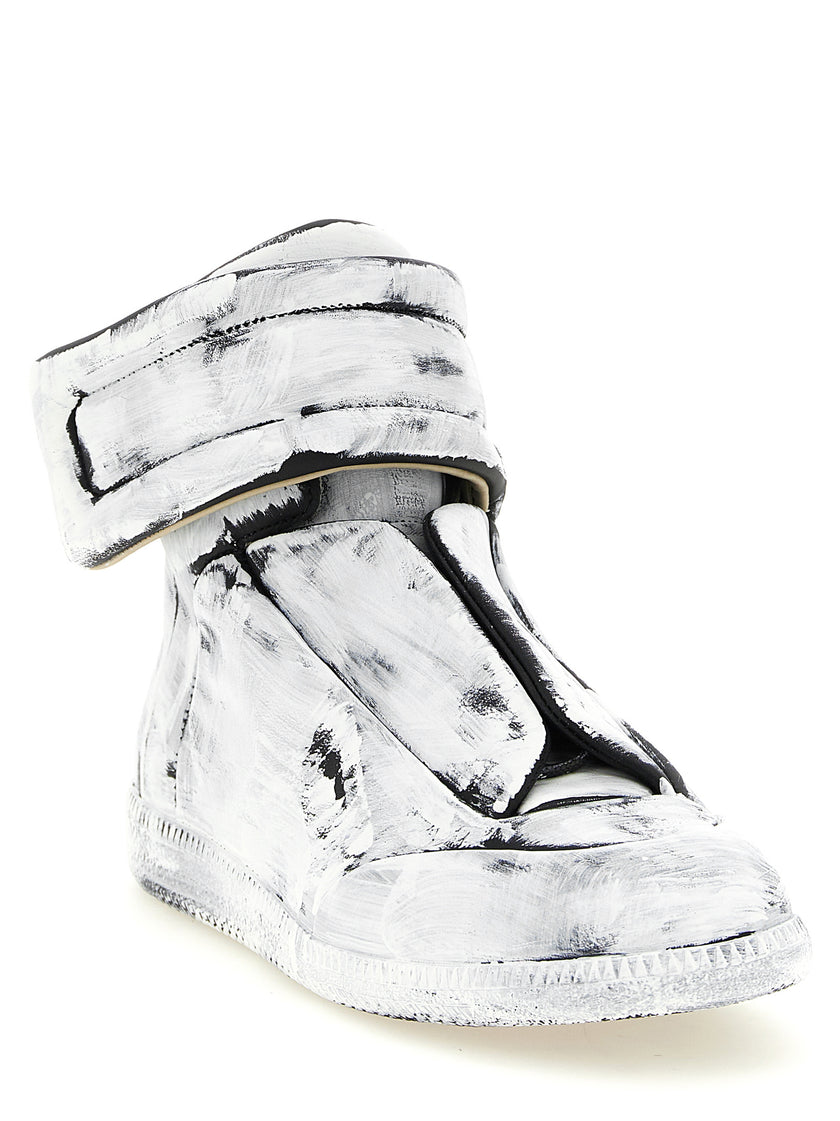 Maison Margiela Bicolour Athletic Style Calfskin Sneakers