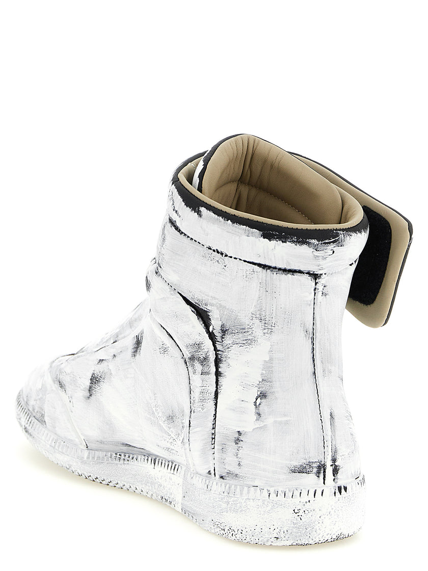 Maison Margiela Bicolour Athletic Style Calfskin Sneakers