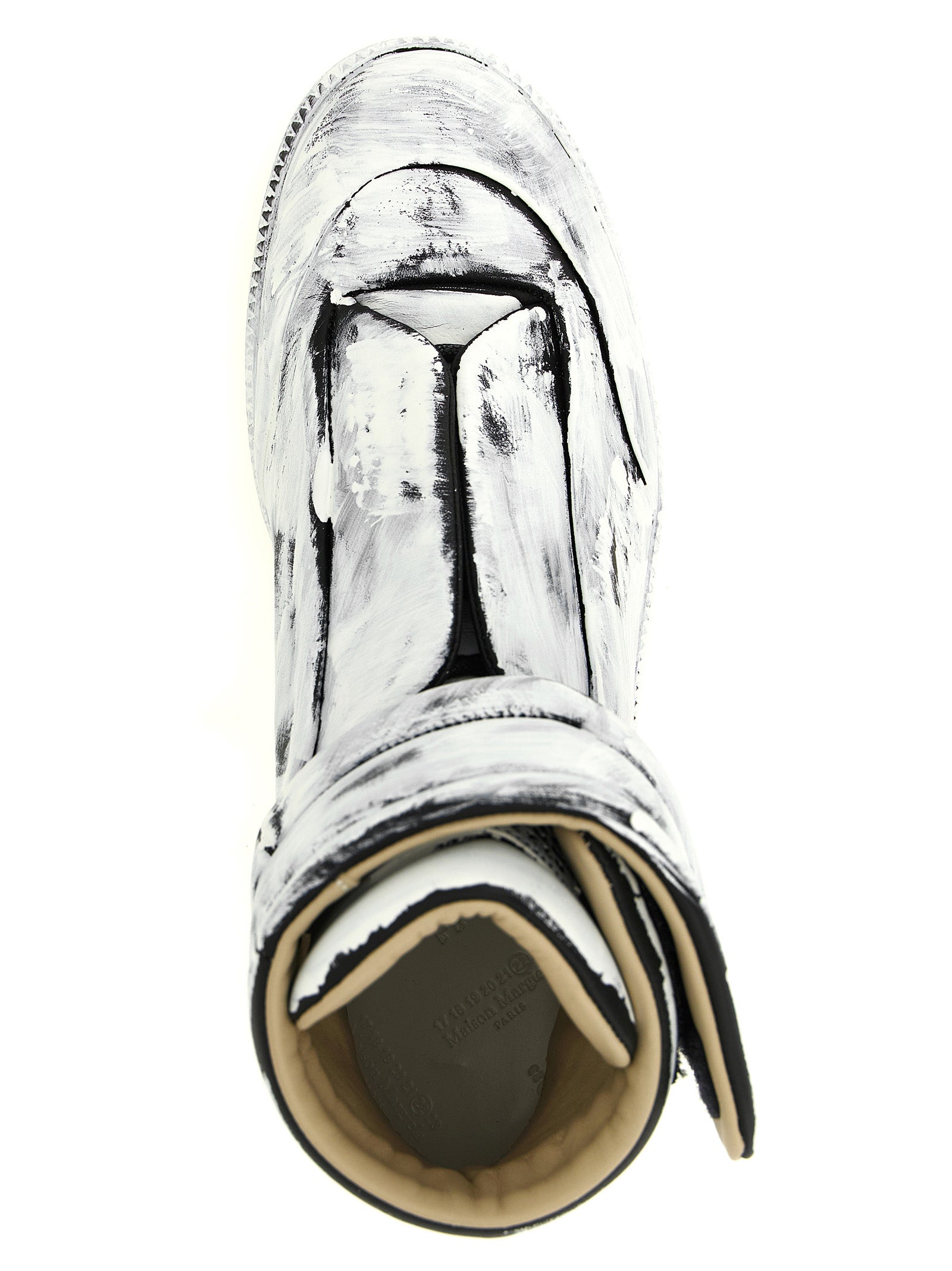 Maison Margiela Bicolour Athletic Style Calfskin Sneakers