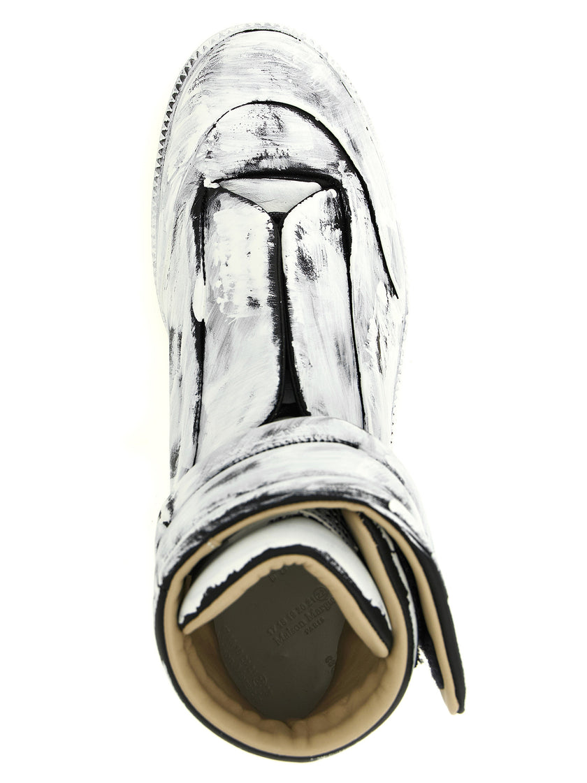 Maison Margiela Bicolour Athletic Style Calfskin Sneakers