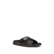 Dolce & Gabbana Schwarze Bos Taurus Sandalen aus Kalbsleder