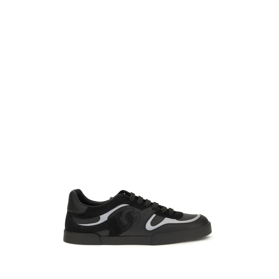 Dolce & Gabbana Black Bos Taurus Calf Leather Sneakers