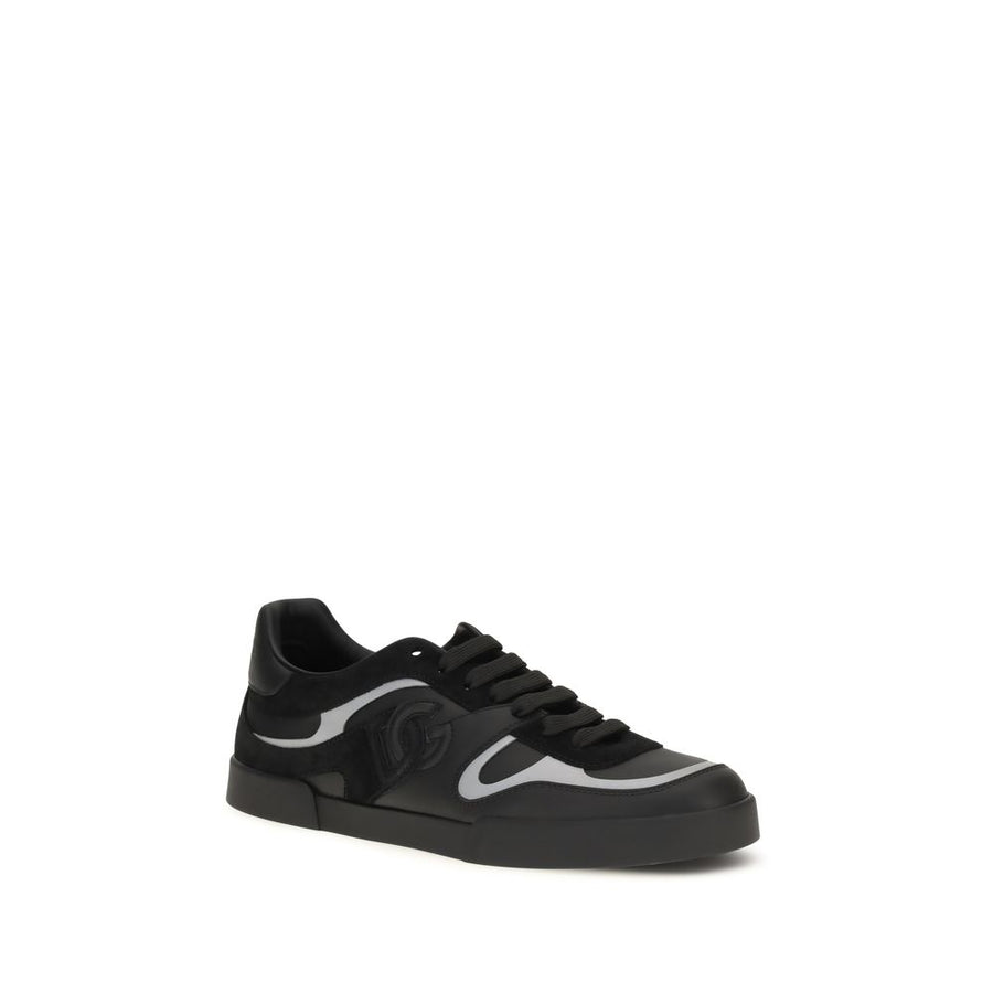 Dolce & Gabbana Black Bos Taurus Calf Leather Sneakers