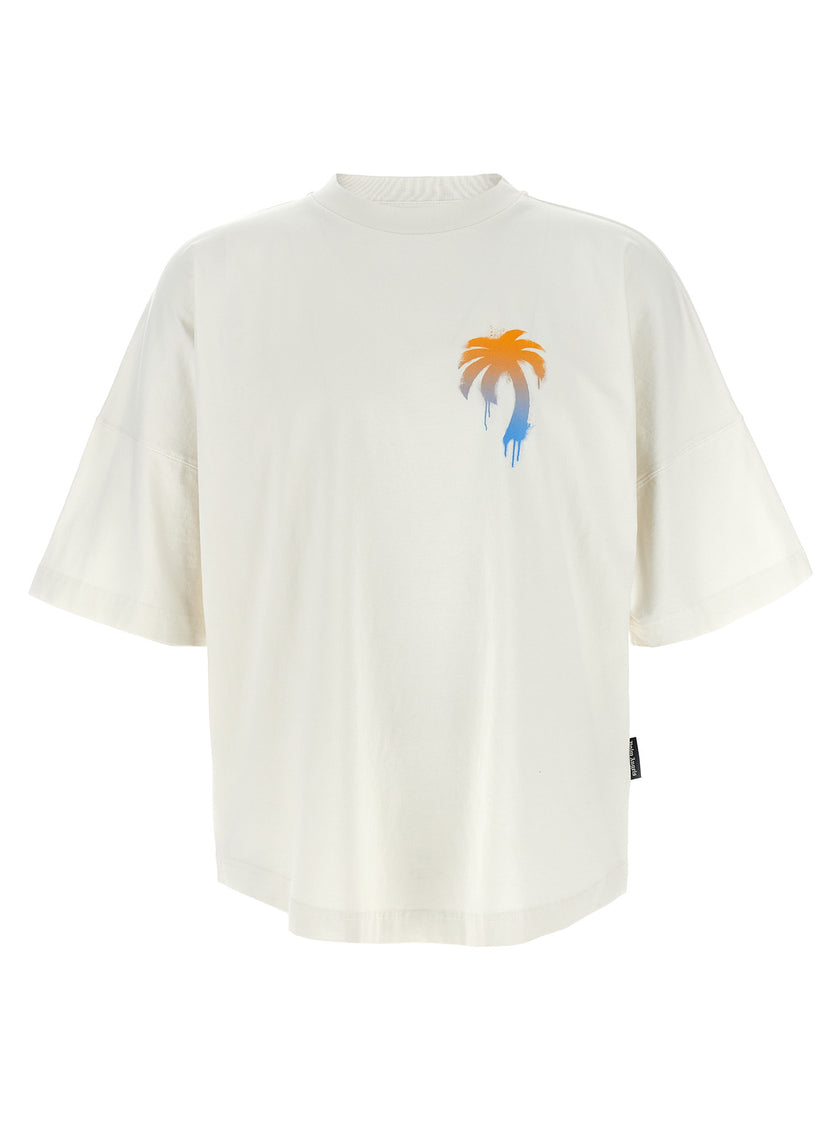 Palm Angels Weißes Baumwoll-T-Shirt