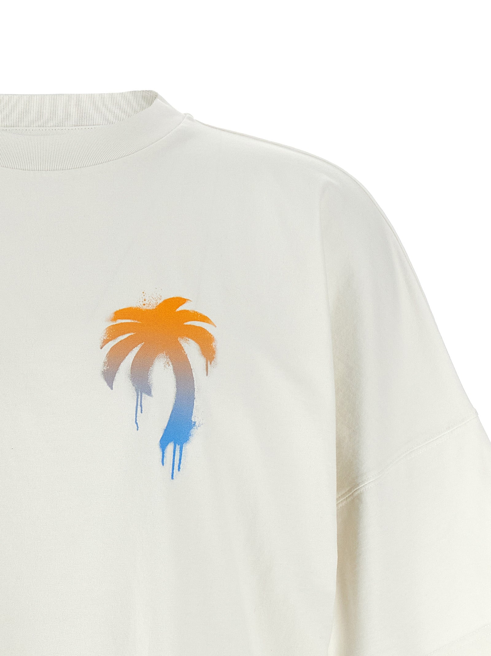 Palm Angels Weißes Baumwoll-T-Shirt