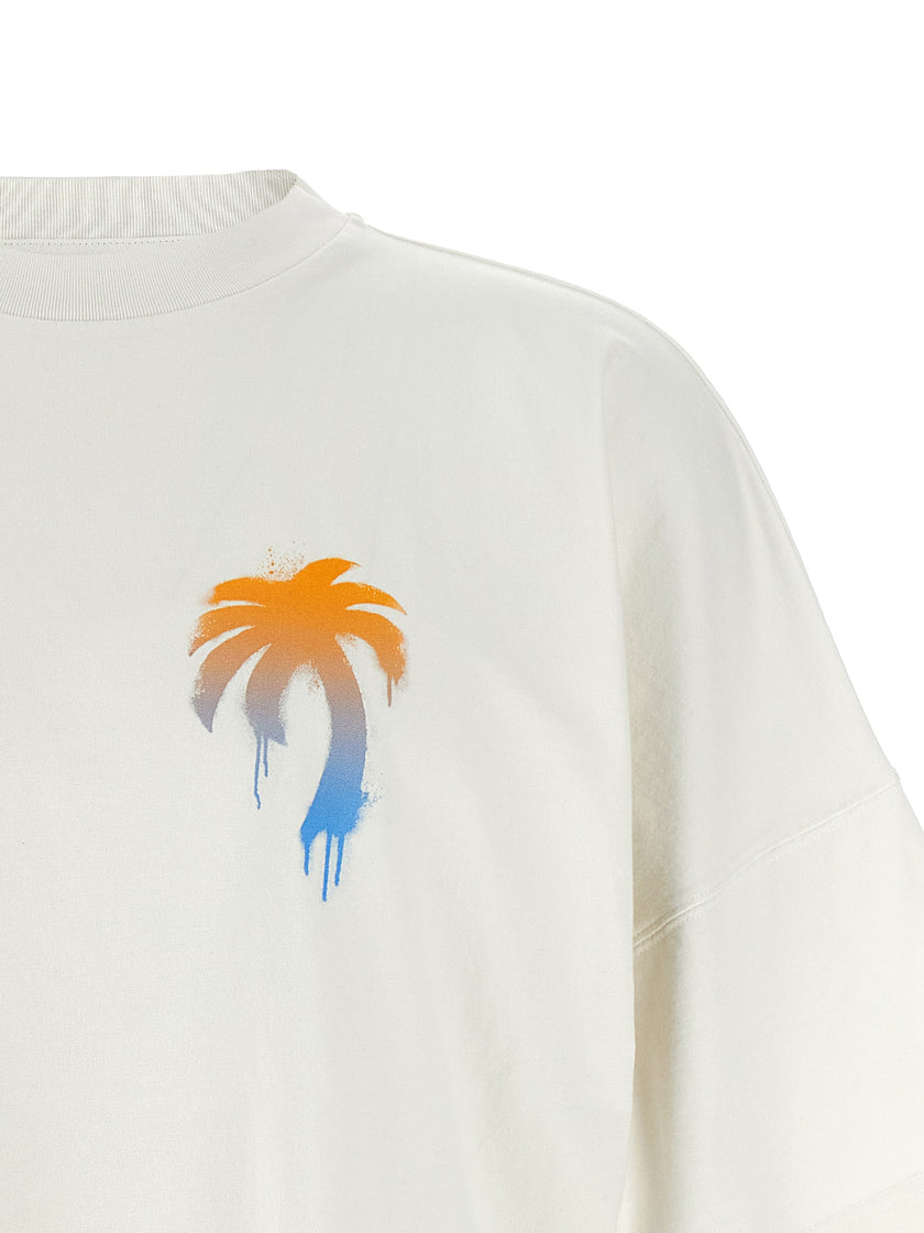 Palm Angels Weißes Baumwoll-T-Shirt