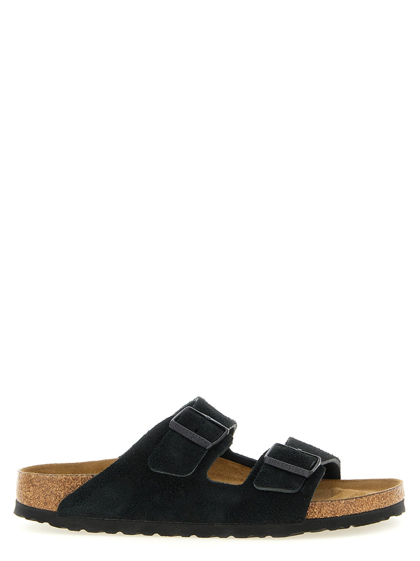 Birkenstock Slipper aus schwarzem Kalbsleder