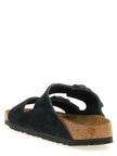 Birkenstock Slipper aus schwarzem Kalbsleder
