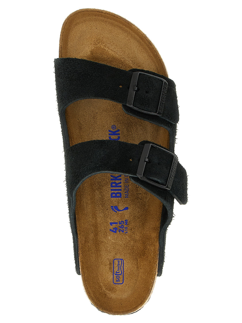 Birkenstock Slipper aus schwarzem Kalbsleder
