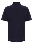 Brunello Cucinelli Blaues Baumwoll-Polohemd