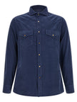 Brunello Cucinelli Blue Cotton Blouse