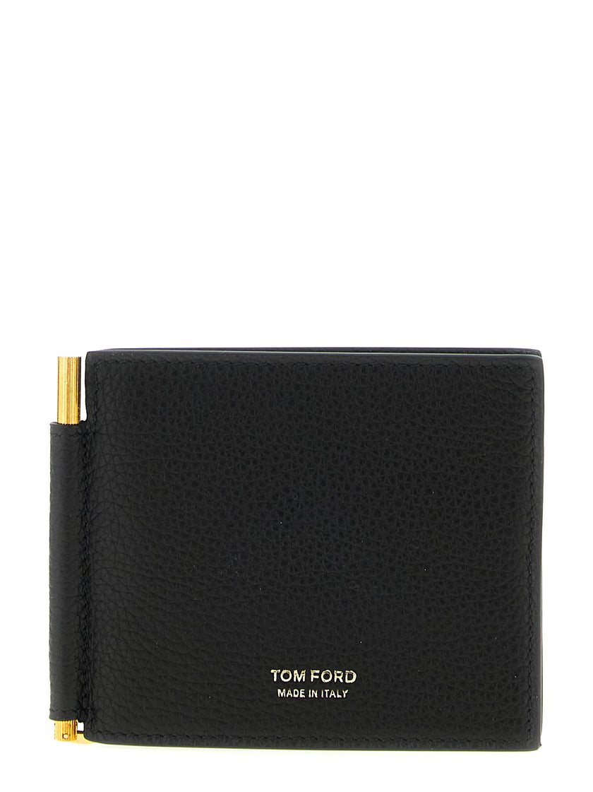 Tom Ford Schwarzer Kalbsleder-Kartenetui