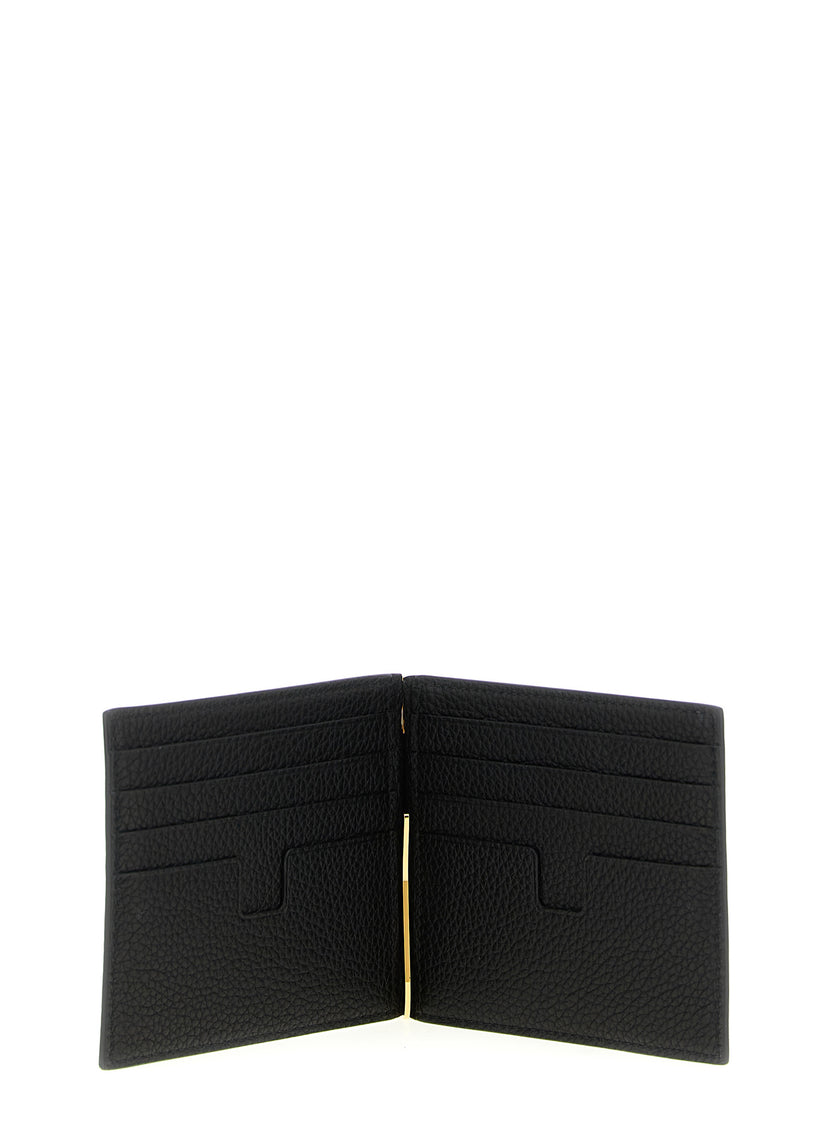 Tom Ford Schwarzer Kalbsleder-Kartenetui