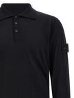 Stone Island Schwarzer Cardigan aus Schurwolle