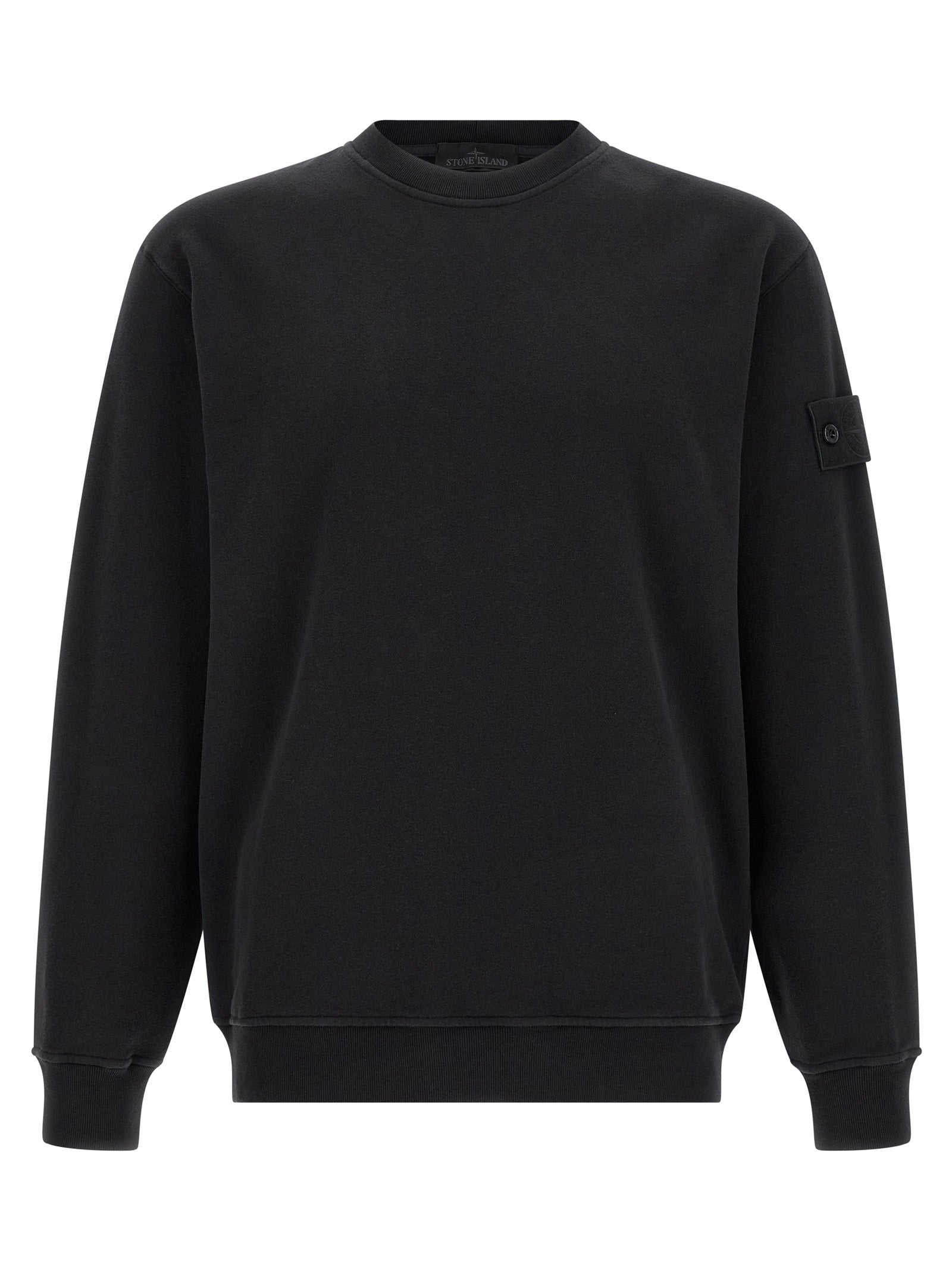 Stone Island Schwarzes Baumwoll-Sweatshirt