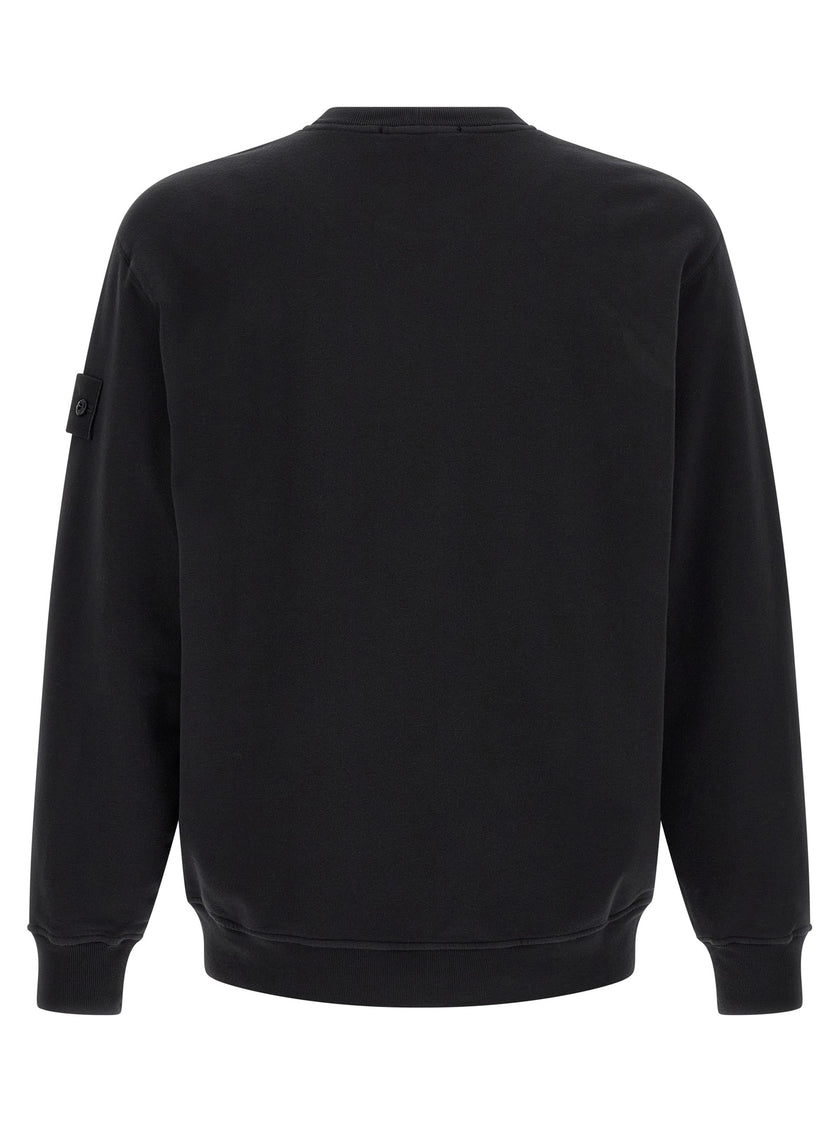 Stone Island Schwarzes Baumwoll-Sweatshirt