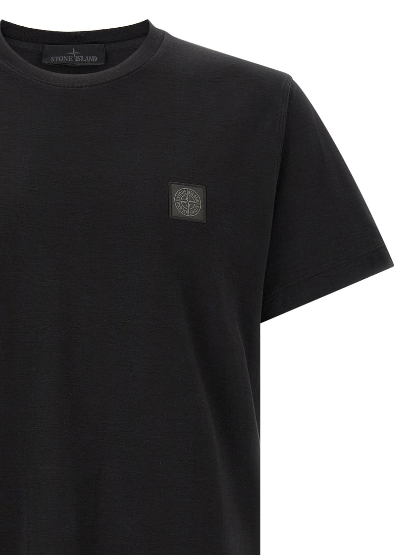 Stone Island Black Cotton T-Shirt