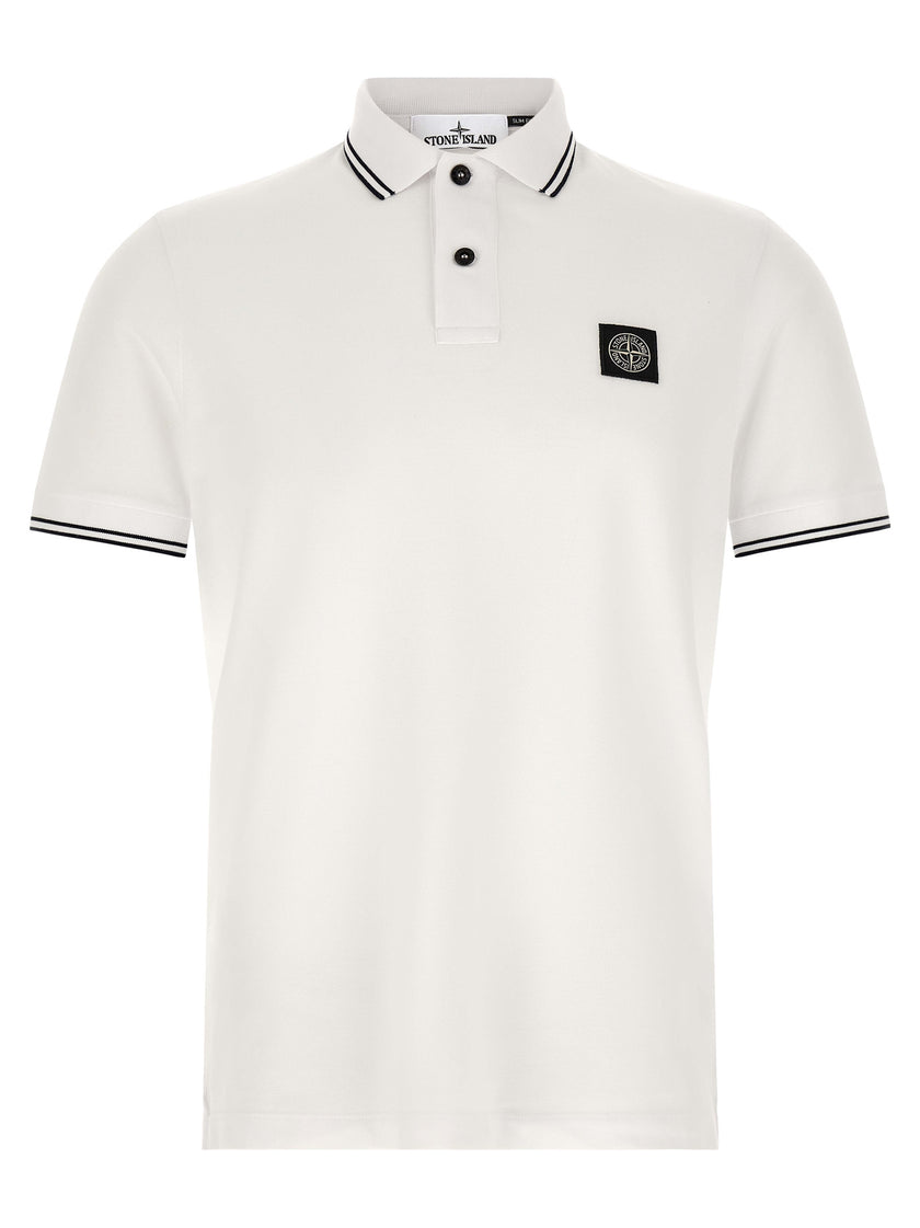 Stone Island Bicolor Cotton Polo Shirt