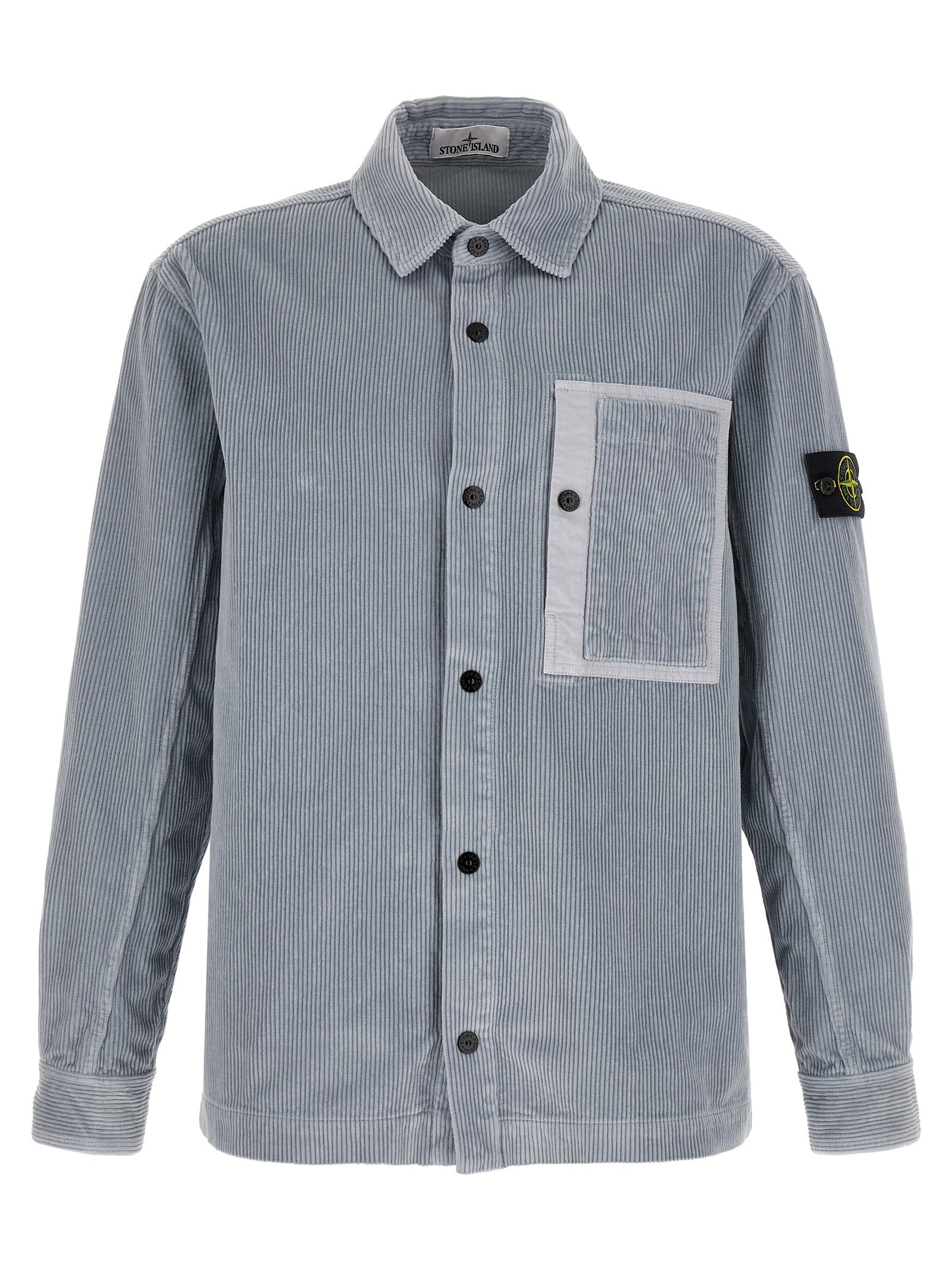 Stone Island Grey Cotton Blouse