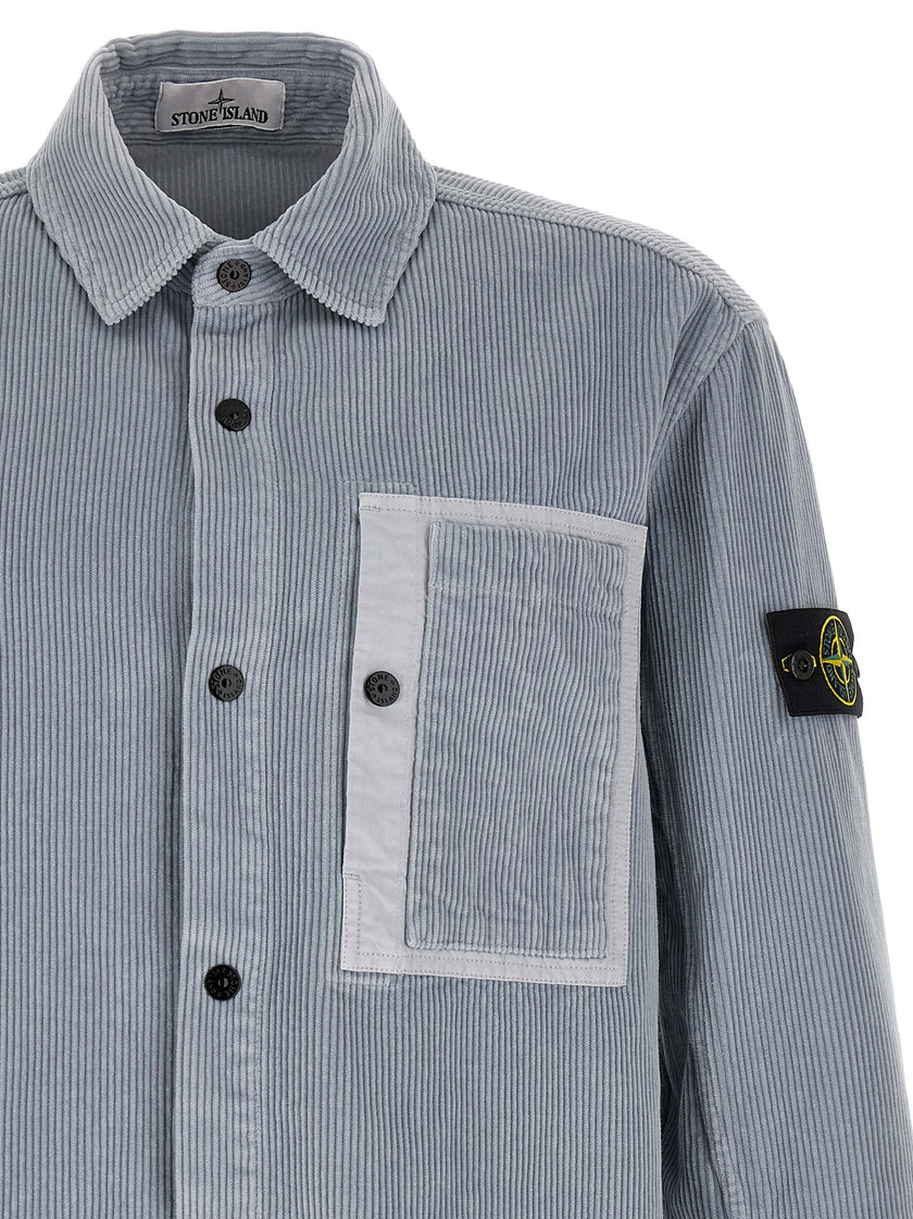 Stone Island Grey Cotton Blouse