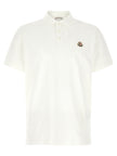 Moncler White Cotton Polo Shirt