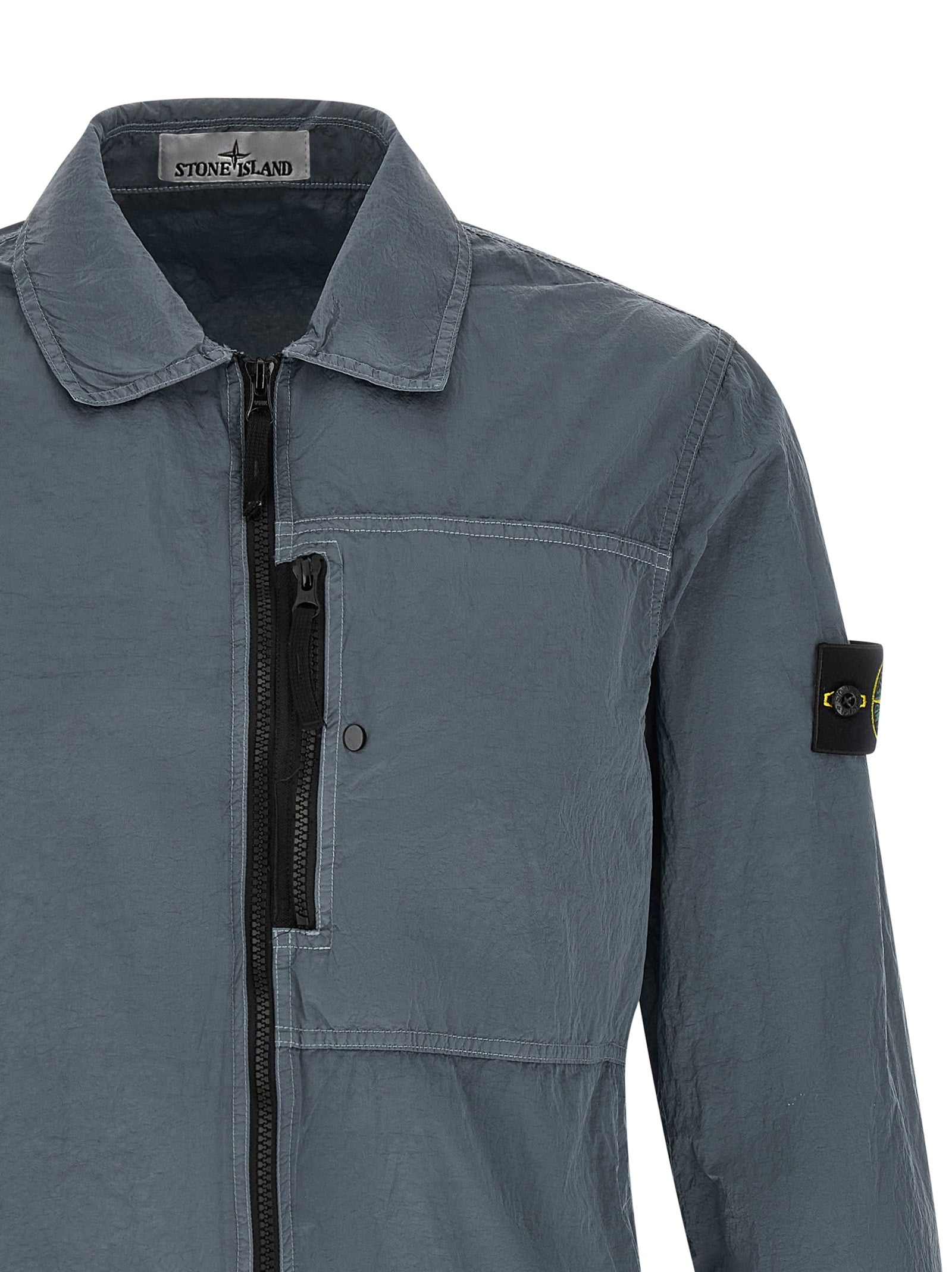 Stone Island Graue Polyamid-Bluse